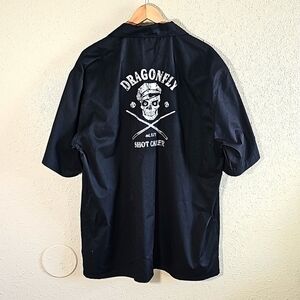 Dragonfly Road House Short Sleeves Button-Down Shirt.